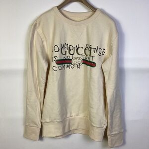 Costes Cream Gucci Common Sense is not that Common Graphic Sweatshirt Men’s M